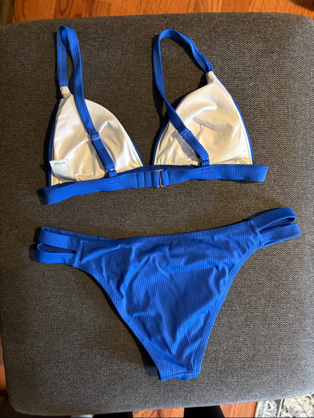 Shade & Shore Blue Ribbed Bikini Set - Picture 6 of 9